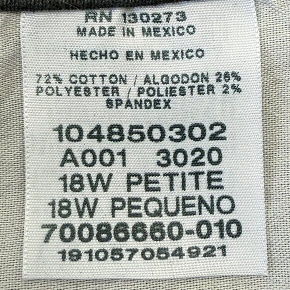 Lee Relaxed Fit Mid Rise All Day Straight Leg Pant Women +18 Petite Gray - Picture 6 of 8